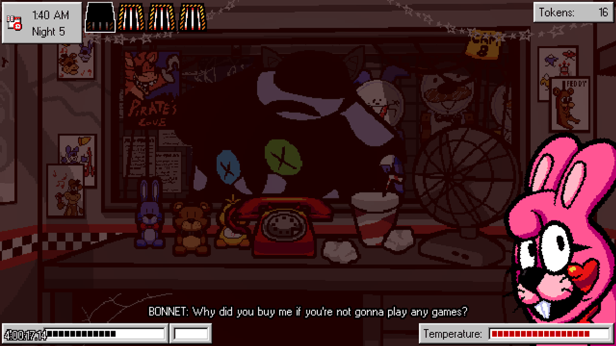 Papaco_sola's tweet photo. i Recently found that weird bug in triple trouble that if you deathcoin the white tiger while he is in his "animation" to attack you, he will be there and almost completely block your vision from endo, withered foxy and etc.. if you have an bear trap tho for some reason they+ https://t.co/0HrdbCz1DW