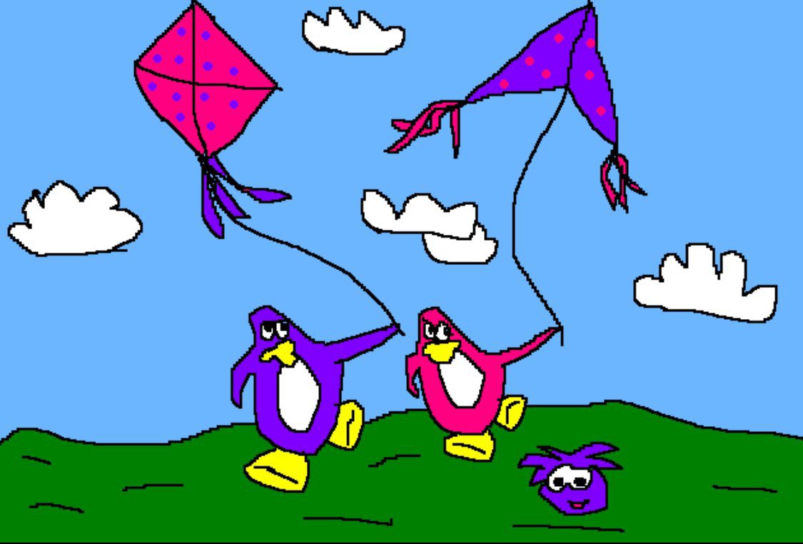 ThatPenguinGame's tweet photo. 16 years ago today, the Club Penguin Team selected the top four submissions for the Community to vote on their favourite to become the picture to paint for the mural in Haiti at the School that the Club Penguin Team help build. https://t.co/9zGLT5IAZj