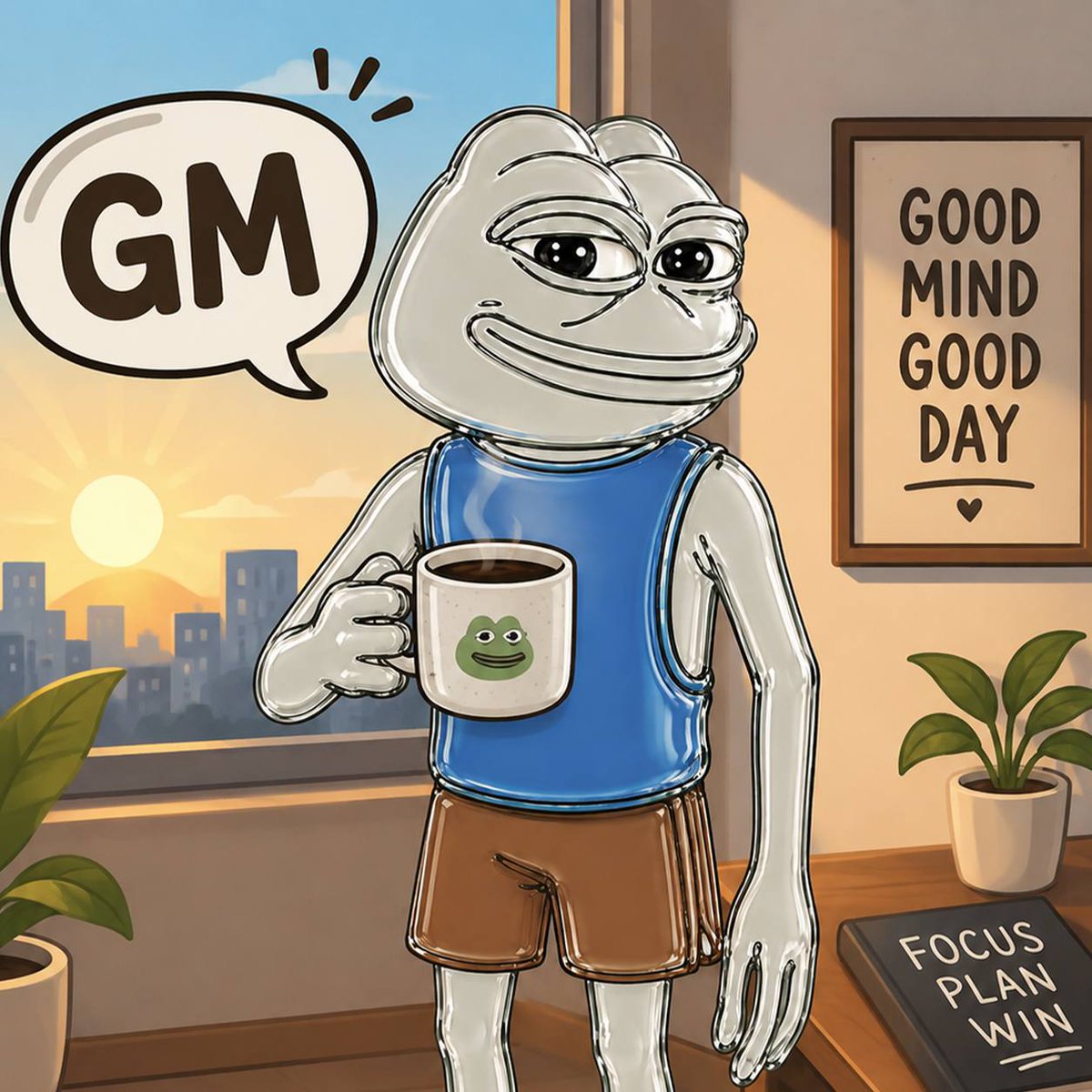 xPepons's tweet photo. Hood morning frens🐸 https://t.co/28Ucu3COml