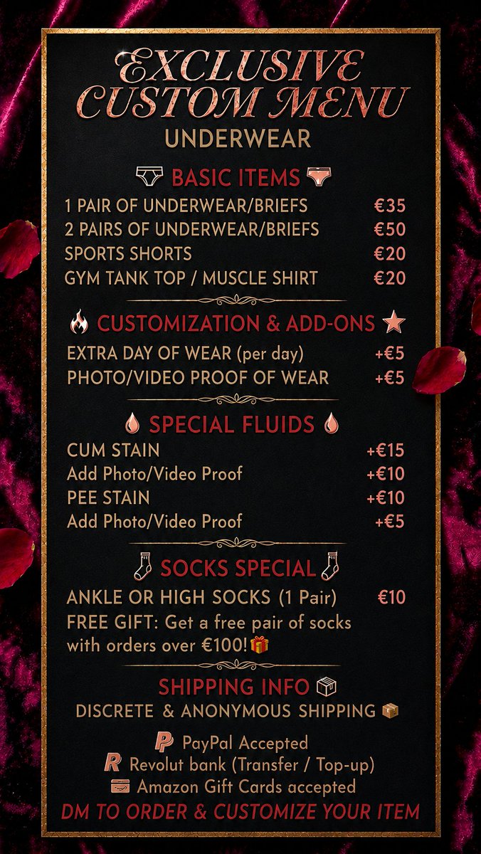 Ricky_muscle_93's tweet photo. Looking for something truly personal and intensely custom?
​Premium worn underwear tailored exactly to your desires. From multi-day wear to special requests, everything,​DMs to claim yours! 🌶️👑
​#WornUnderwear #Briefs #SellingWorn #Underwear #Sock #DiscreetShipping #Selling https://t.co/3cfFCGIL4c