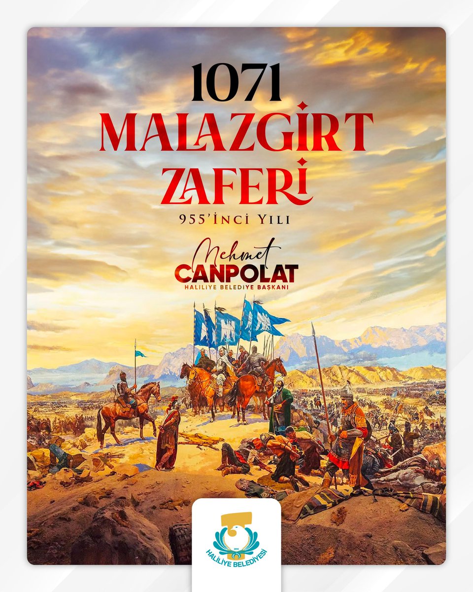 mcanpolatnet's tweet photo. Bizlere Anadolu’nun kapılarını açan Malazgirt Zaferi’nin 955’inci yıl dönümünü kutluyorum.

Başta Sultan Alparslan olmak üzere, bu kutlu zaferin kahramanlarını ve vatanımız uğruna can veren tüm şehitlerimizi rahmet, minnet ve saygıyla anıyorum.

#MalazgirtZaferi https://t.co/f4XCbgA1Qo
