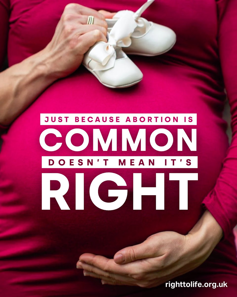 RightToLifeUK's tweet photo. Abortion may be common, but that doesn't make it right ❌ https://t.co/kqfVuCgwvb