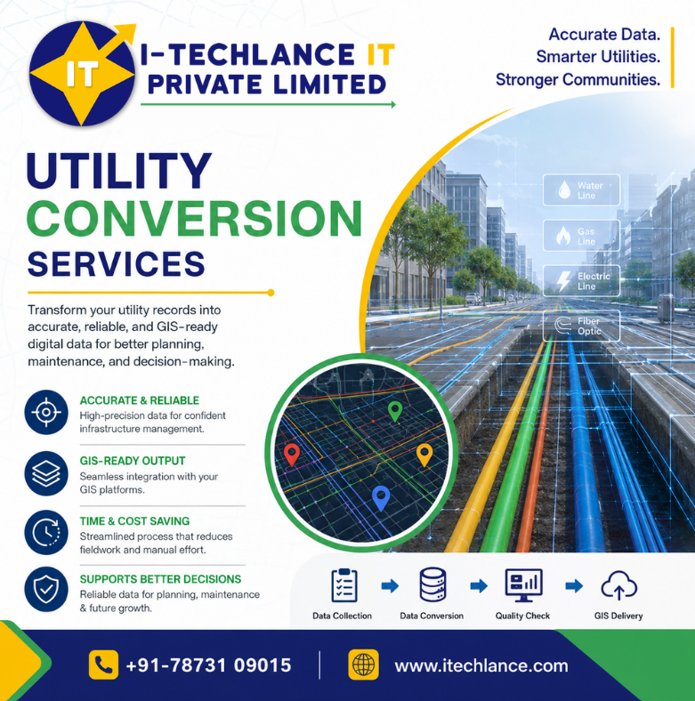 LanceItech's tweet photo. Utility Conversion Services by Itechlance

🌍 Web: https://t.co/PDAXxRKLSP
💬 Call: +91-78731 09015
💬 Email: info@itechlance.com

#UtilityMapping #UndergroundUtilities #GISServices #Infrastructure #SurveyServices #EngineeringSolutions #GeoMapping #iTechLance https://t.co/uCFbj0PAS8
