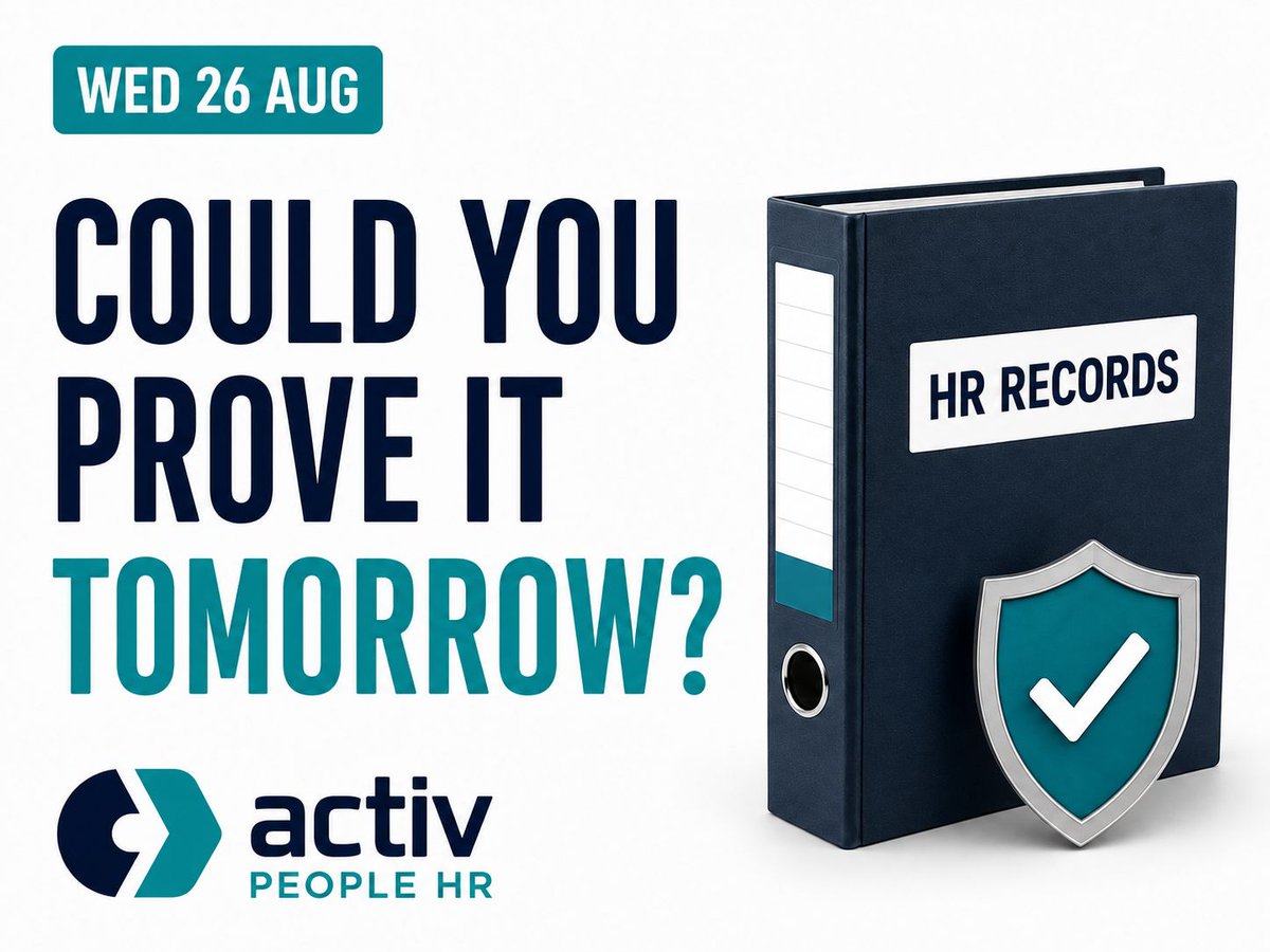 activpeoplehr's tweet photo. 📁 Could you prove it tomorrow?

Good HR records need to be accurate, secure and easy to find when you need them.

Keep your employee information organised and audit-ready with Activ People HR. ✅

#HRSoftware #HRCompliance #ActivPeopleHR https://t.co/fFz0e4rW0z
