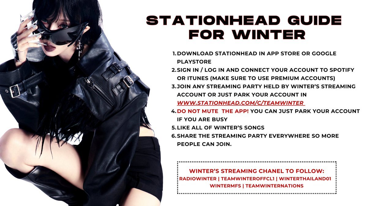 KMJSTREAMING's tweet photo. 𝑺𝑻𝑨𝑻𝑰𝑶𝑵𝑯𝑬𝑨𝑫 𝑮𝑼𝑰𝑫𝑬 🚀

Hi, Team WINTER! 

In preparation for #WINTER x Dingo (Speed of Summer), make sure you have a Stationhead account!

See the tutorial below to make it‼️

📌 We will stream the song on Stationhead if it gets released on streaming platforms. https://t.co/1szegYzI0v