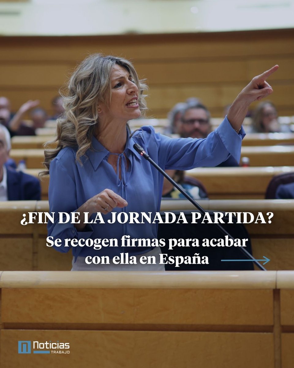 noticiatrabajo's tweet photo. 🕒 La jornada partida podría tener los días contados. 

El bufete BK Legal ha lanzado una recogida de firmas para pedir al Gobierno que impulse horarios más continuos y reduzca las largas pausas entre el turno de mañana y el de tarde. La campaña, bajo el lema #NoAlSecuestrodeMiDía, asegura que este modelo dificulta la conciliación y hace que una jornada de ocho horas termine ocupando prácticamente todo el día.

👉🏼 En el carrusel te contamos quién impulsa la iniciativa, por qué y qué propone.