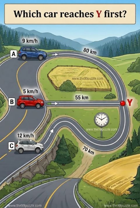 factify_X's tweet photo. Which car reaches Y first? 🚗
What's your answer? 👇

A, B, or C?
Don't look at distance alone.
Speed matters too.
The same applies to fleet operations.
The shortest route isn't always the fastest. https://t.co/mFue1nYKXj