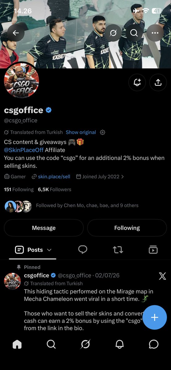 ciroeism's tweet photo. @DeFiRobinVerse @csgo_office https://t.co/AqxLTe3BCN