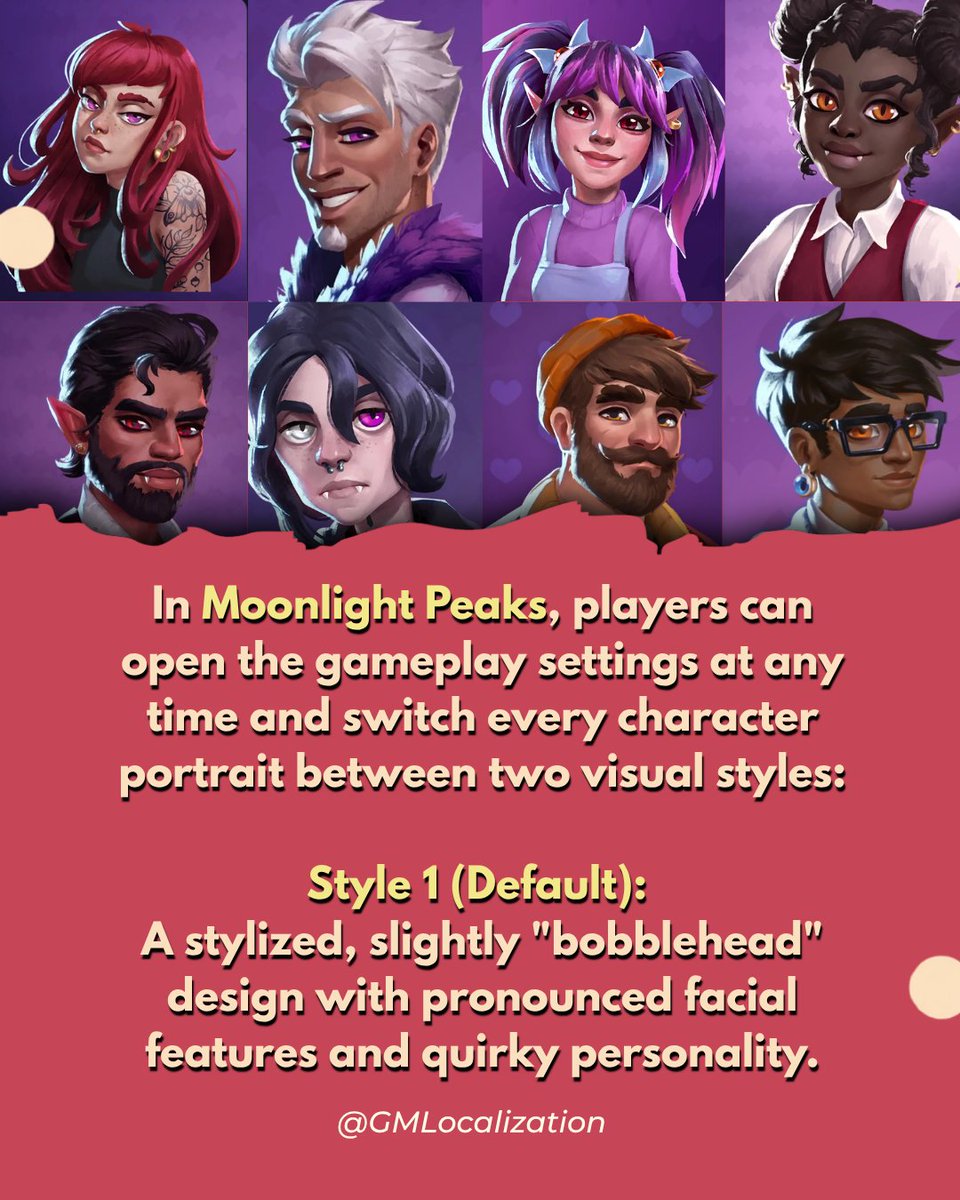 GMLocalization's tweet photo. Moonlight Peaks lets you toggle between default &amp; J-Anime portraits in the settings! 🎨

Original look or anime vibe, which style are you picking for your playthrough? 👇

#MoonlightPeaks #IndieGames #Gaming https://t.co/ZrpjaYqLk0