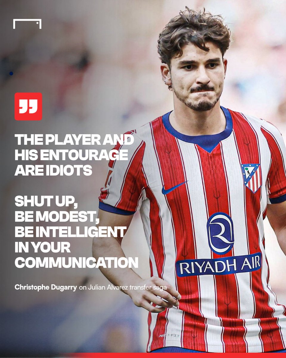 goal's tweet photo. Julian Alvarez has been branded 'idiot' by France World Cup winner Christophe Dugarry 💢

Read the full quotes 🔗 https://t.co/zokkOWOC3Q https://t.co/cQFOb0G6RS