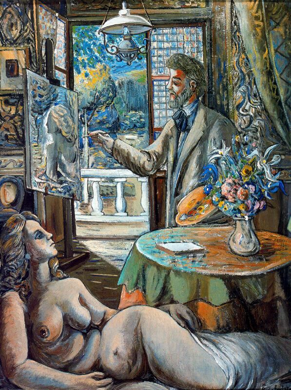 artistzabaleta's tweet photo. Painter and reclining model #artbots #zabaleta https://t.co/uojle5zDoX