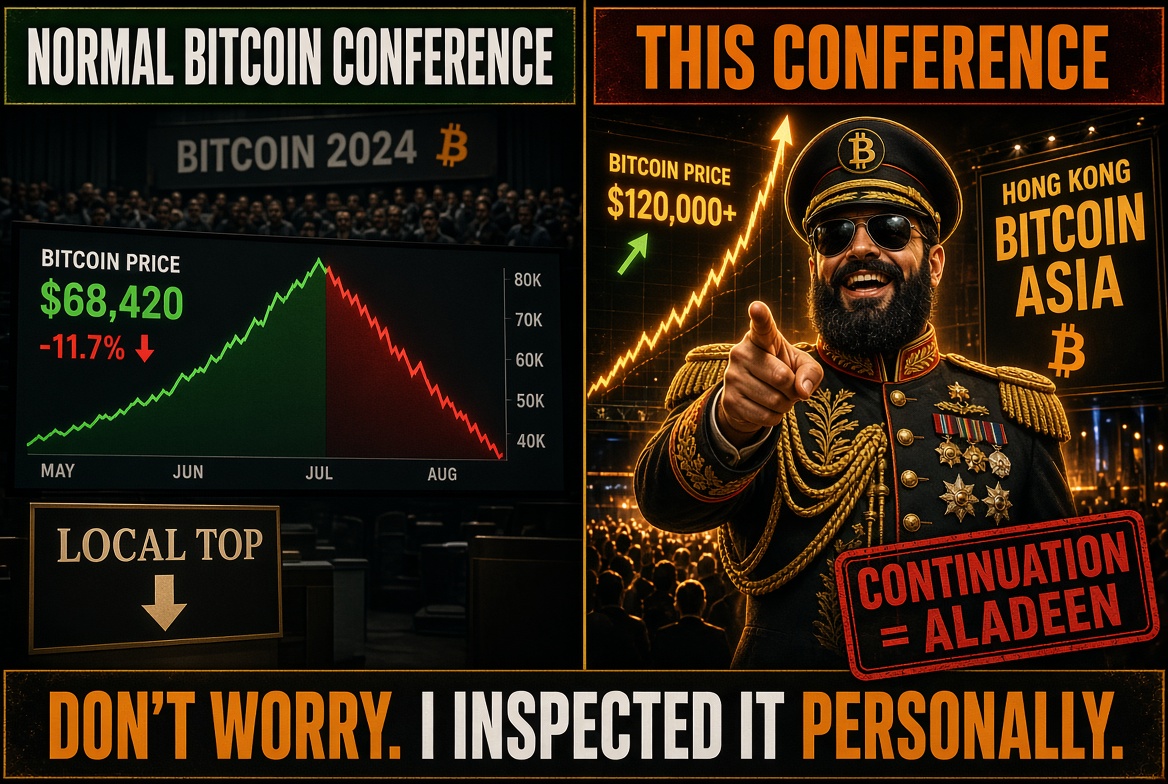 bitcoinaladeen's tweet photo. @BitcoinMagazine @Bitcoinconfasia https://t.co/8BdiA68aCo