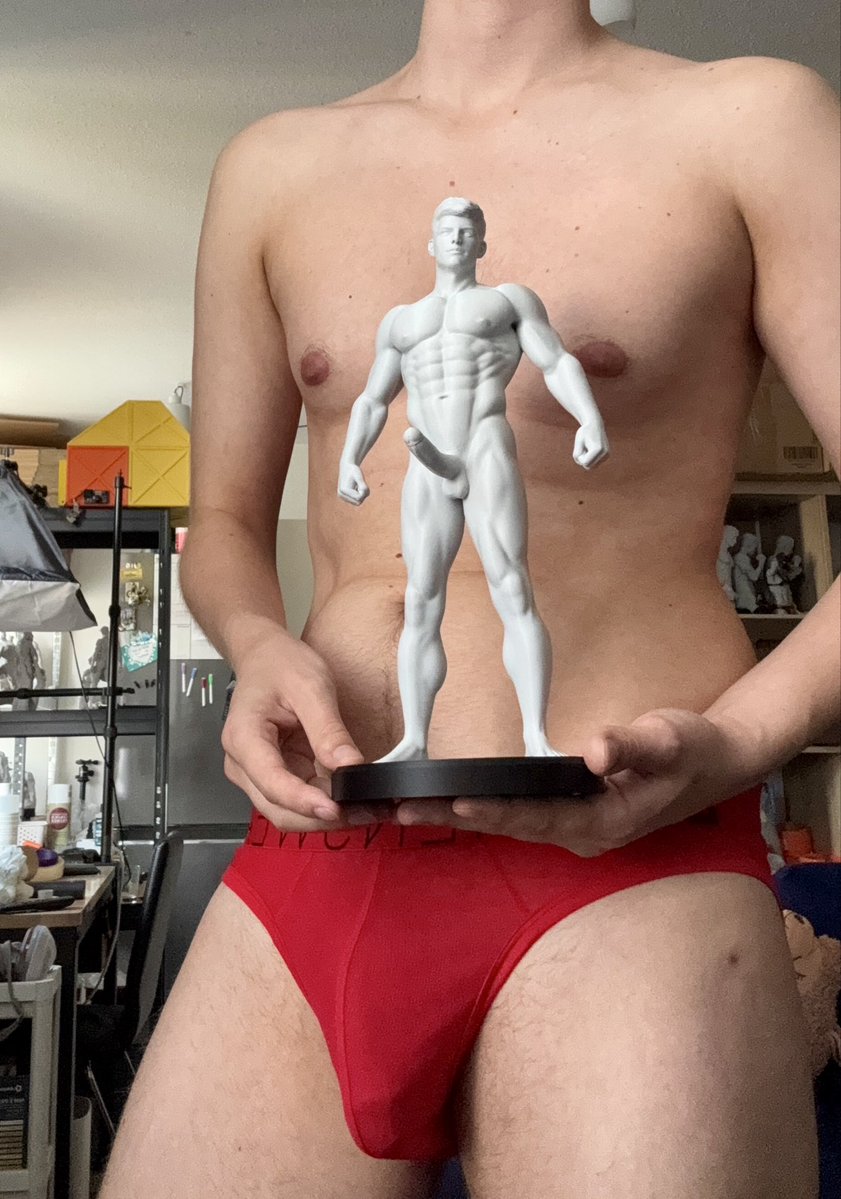 VovangaStudio's tweet photo. Jean, 32 cm, is ready to be shipped to his new owner. 🥹📦

I just love big… figures. 🫣😏

#GayArt #GayGeek #GayCollectibles #GayTwitter #GayMen https://t.co/Pqq9fT1gG3