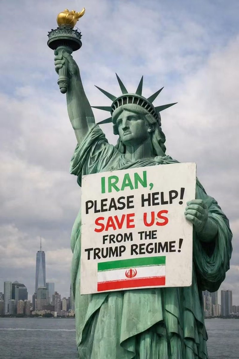dy_bd39492's tweet photo. The American people are asking Iran 🇮🇷 to save them from their president, Trump 🤔 https://t.co/Jr6tFYfjd5