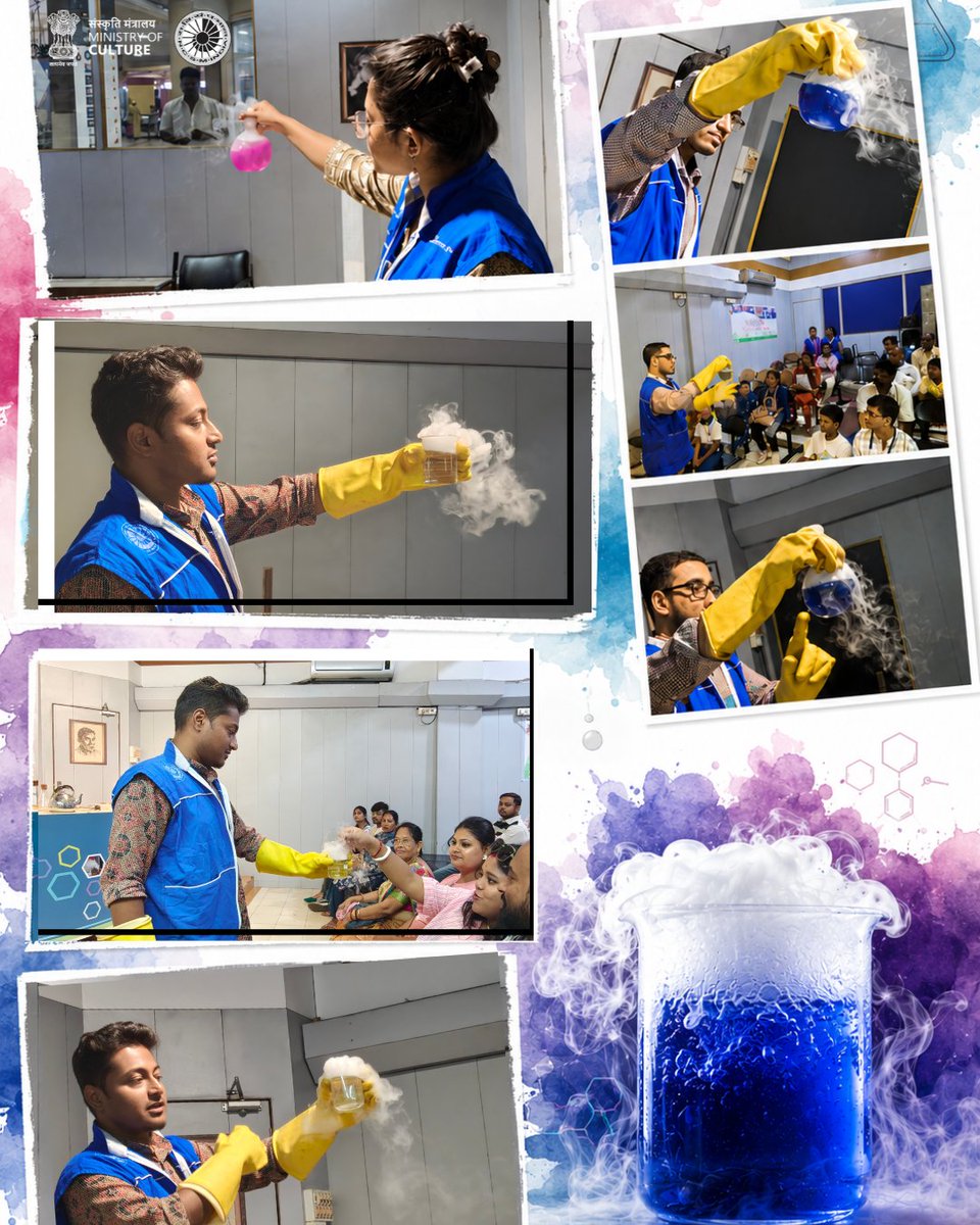 ScienceCityKol's tweet photo. 🔬✨ Enjoy the Science Show at #ScienceCityKolkata !
Experience live demonstrations, exciting scientific surprises and fun-filled learning! 🚀
��� Ready for the show? Visit @ScienceCityKol, a unit of @ncsmgoi, @MinOfCultureGoI!
#ScienceShow #ExploreScience https://t.co/hqs1HMuQAj