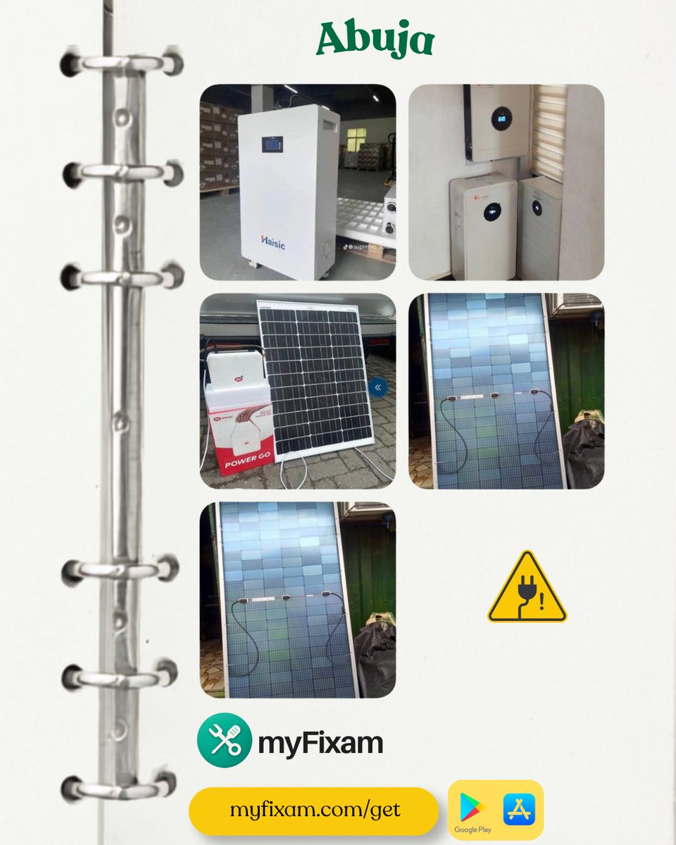 myfixam's tweet photo. Choose what you need:
⚡ Electrical Installations
🔧 Electrical Repairs
💡 Fixtures, Fittings &amp; Outlets
🔋 Inverter Repair / Installation
📟 Prepaid Meter Install
📡 ODU Installation

Electrical problem? MyFixam get you covered. 

#MyFixam #Electrician #fyp #nigeria #asmr https://t.co/ZgoqbQnv06