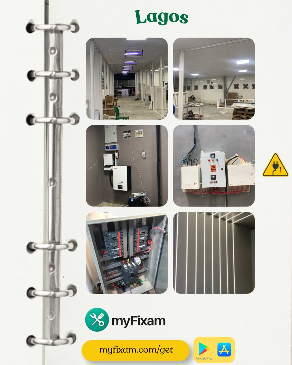 myfixam's tweet photo. Choose what you need:
⚡ Electrical Installations
🔧 Electrical Repairs
💡 Fixtures, Fittings &amp; Outlets
🔋 Inverter Repair / Installation
📟 Prepaid Meter Install
📡 ODU Installation

Electrical problem? MyFixam get you covered. 

#MyFixam #Electrician #fyp #nigeria #asmr https://t.co/ZgoqbQnv06