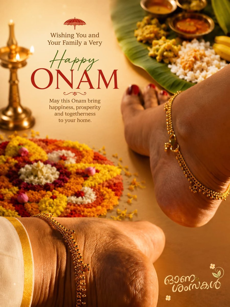 malayaliprinces's tweet photo. ഹൃദയം നിറഞ്ഞ ഓണാശംസകൾ! May this harvest season fill your life with eternal happiness and prosperity. 🌸✨
​#HappyOnam #OnamCelebration #Onashamsakal #KeralaFestival #Pookkalam #OnamSadhya #FestiveVibes #KeralaTradition #HarvestFestival #IndianFestivals https://t.co/iPOvXmzRBx