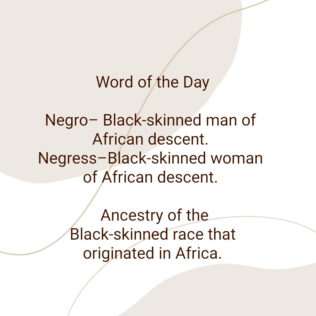 raminamall's tweet photo. The term “Negro” or “Negress” should not be misunderstood, viewed as inherently undermining, or judged without considering the intention, and manner in which it is being used today. #Negro #Negress https://t.co/co689tvq18