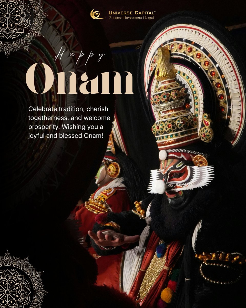 UniCapGroup's tweet photo. True prosperity is not measured by what we earn, but by what we build, preserve, and pass forward.

On this auspicious occasion of Onam, may your journey be filled with growth, stability, and lasting wealth.

Wishing you a joyful and prosperous Onam.

- Universe Capital India https://t.co/9u0bEVBZH8