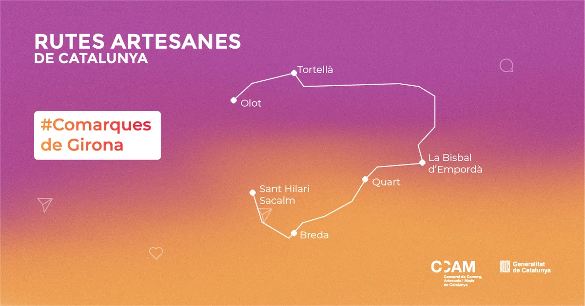 Imatge gràfica de la ruta artesana de les comarques de Girona