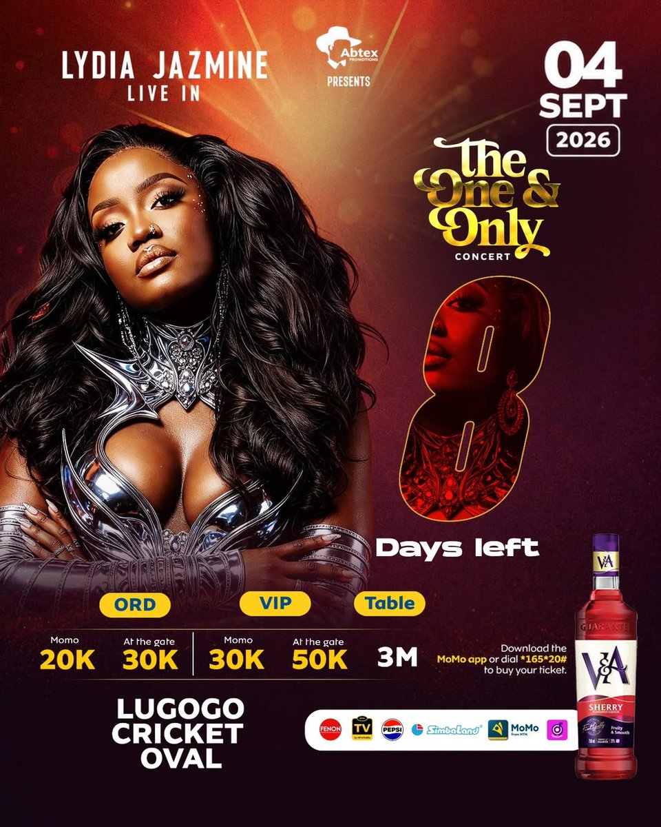Mbellah54284's tweet photo. The countdown is becoming serious from months to weeks from weeks to days. Get your ticket now fir the #ONEANDONLYCONCERT at Lugogo Cricket Oval for the Beautiful Masterpiece @LydiahJazmine Get your outfits ready. #LydiaJazmineLiveInConcert #LJADDICTS https://t.co/4P325zQiw6