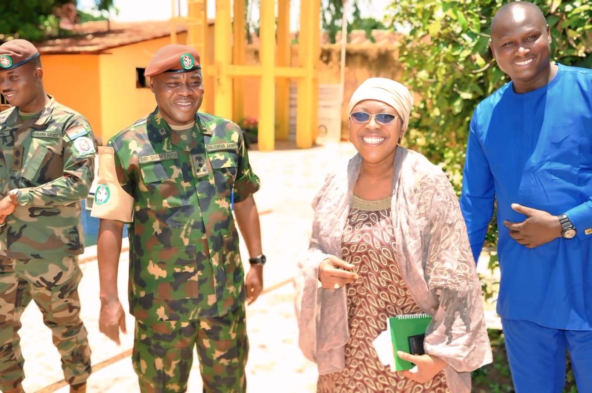 HQNigerianArmy's tweet photo. ECOWAS COMMISSION RESIDENT REPRESENTATIVE/ HEAD OF MISSION IN GUINEA-BISSAU LAUDS ESSMGB PERSONNEL FOR PROFESSIONALISM

The Resident Representative of the President of the ECOWAS Commission (RRPC) and Head of Mission (HOM) to Guinea-Bissau, Her Excellency Ambassador Dr Ngozi Ukaeje, has described personnel of the ECOWAS Stabilisation Support Mission in Guinea-Bissau (ESSMGB), as “ Diplomatic Military professionals.”

Ambassador Ukaeje gave the commendation on Tuesday, 25 August 2026, when the Force Commander (FC) ESSMGB, Brigadier General Danjuma Ribah Dantani, led senior officers, including the newly inducted Deputy Force Commander, Contingent Commanders and staff officers of the Force Headquarters (FHQ), on a visit to the Office of RRPC/HOM at the ECOWAS Office in Bissau.

The RRPC/HOM, who expressed delight at receiving the new officers into the ECOWAS Mission, said she was particularly impressed by the professionalism of the contingents and their ability to immediately hit the ground running upon assumption of duty. She advised the Contingent Commanders to ensure they tailor their in-house trainings towards supporting the National Defence Forces of Guinea-Bissau in the forthcoming referendum and subsequent general elections in the country. Dr Ukaeje further encouraged the officers to remain focused and brace up for the tasks ahead in order to achieve the objectives of the Mission.

Earlier, the FC stated that the visit was aimed at formally introducing the newly inducted senior officers to the RRPC/HOM in line with the traditions of the FHQ. He added that the visit would also provide an opportunity for the RRPC/HOM to meet the officers and engage them directly whenever the need arises.

Brigadier General Danjuma further briefed her on administrative and operational matters concerning the contingents and expressed appreciation for her exemplary leadership and her continued support in leading the affairs of the mission.

The newly introduced senior officers included the Deputy Force Commander, Colonel Nicholas Sambou from Senegal, Contingent Commanders of Nigeria, Ghana, and their deputies, as well as staff officers of the FHQ

REUBEN KOVANGIYA
Major
Military Public Information Officer
Force Headquarters
ECOWAS Stabilisation Support Mission in Guinea-Bissau
25 August 2026