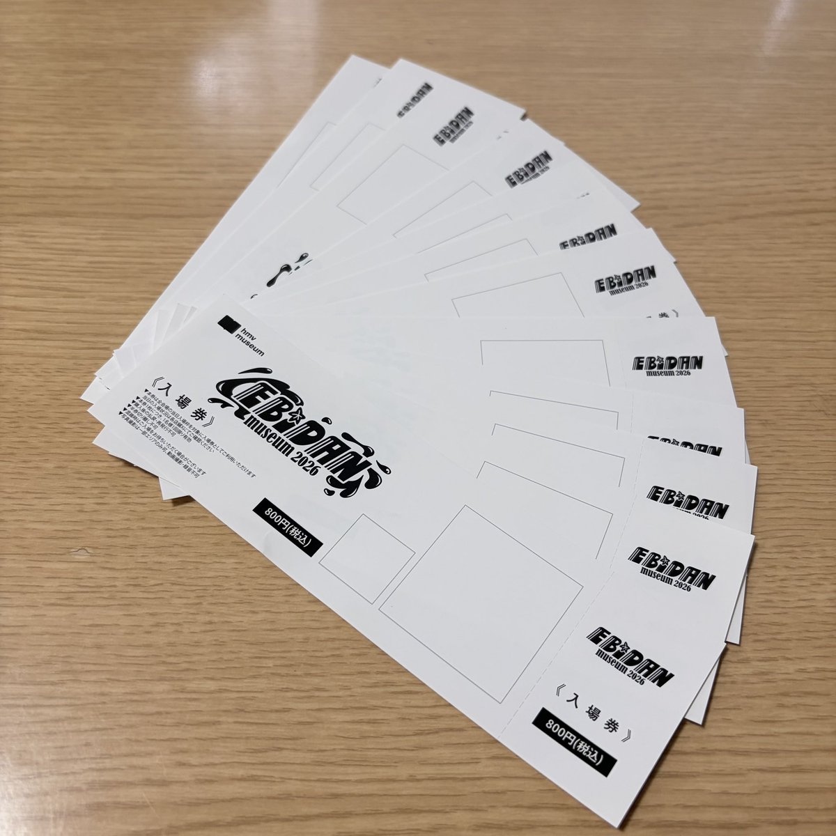 gahaha_com0's tweet photo. EBiDANmuseum 2026 エビミュ EBiDAN museum

譲）入場券×12枚

求）0.04/枚 +送料85円(ミニレター)

郵送

PayPay対応可

（全会場全日程、当日入場枠がある日に
使用しいつでも入場観覧可） https://t.co/wVhRCptxHK