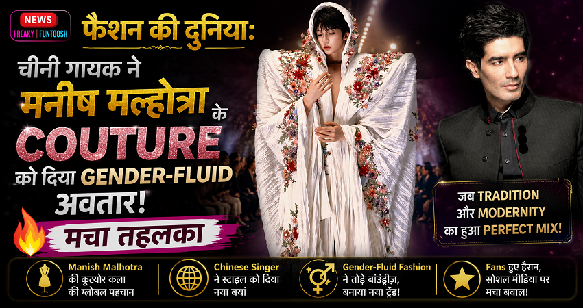 freakyfuntoosh's tweet photo. फैशन की दुनिया: चीनी गायक ने मनीष मल्होत्रा के couture को दिया Gender-Fluid अवतार! मचा तहलका 😱😱

#GenderFluidFashion #ManishMalhotra #ChineseSingerFashion #FashionRevolution #LatestFashionTrends #FreakyFuntoosh 
https://t.co/Iuduwj0UPn https://t.co/mD18wonmwL