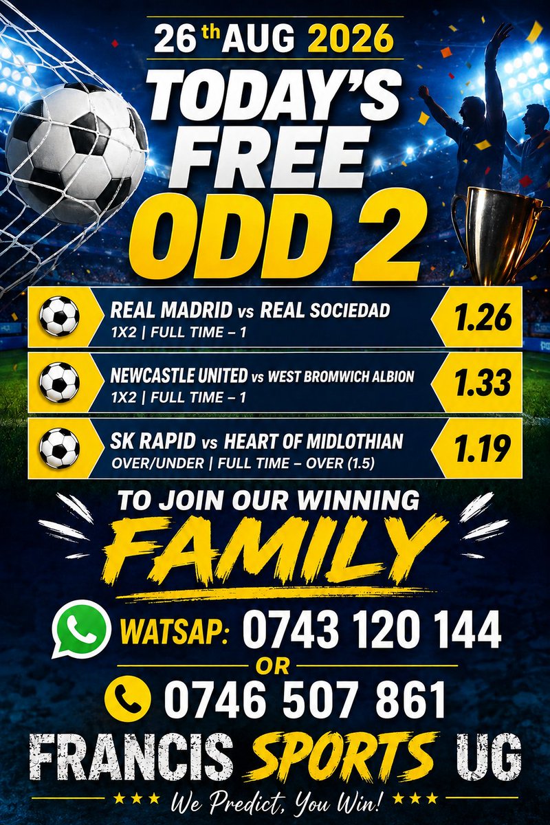 DATIPSTER256's tweet photo. FREE ODD 2⚽⚽⚽⚽⚽⚽✅ https://t.co/6KvTHBgoMS