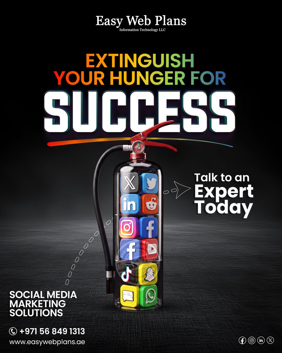 EasyWebPlans's tweet photo. Still posting and hoping for results? Let’s extinguish that strategy. 🧯🔥

Easy Web Plans helps UAE businesses turn social media into a powerful growth channel through engaging content, smart targeting and campaigns created to attract the right audience.

More than likes. More than views. Marketing built for meaningful business growth. 📈

Which platform brings your business the most customers—Instagram, LinkedIn or TikTok? Tell us below. 👇

📞 +971 56 849 1313
🌐 https://t.co/kTBxB5J8XV
#SocialMediaMarketingUAE #DubaiBusiness #DigitalMarketingDubai #UAEEntrepreneurs #ContentMarketing #BusinessGrowthUAE #EasyWebPlans