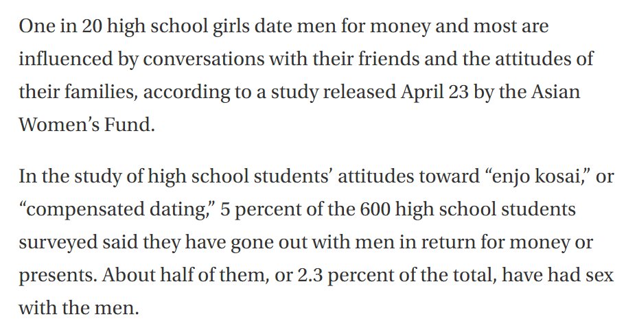 20Slawa's tweet photo. @djR61A2bmS4AOP0 One in 20 Japanese high school girls dates men for mone. https://t.co/GIOdfCLFfk