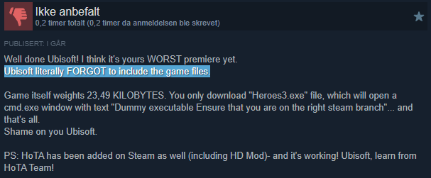 TArchcast's tweet photo. LOL! Ubisoft FORGOT to actually upload the game to steam before they started selling it! How the hell did Valve let this slip through! https://t.co/6l2BdbjliQ