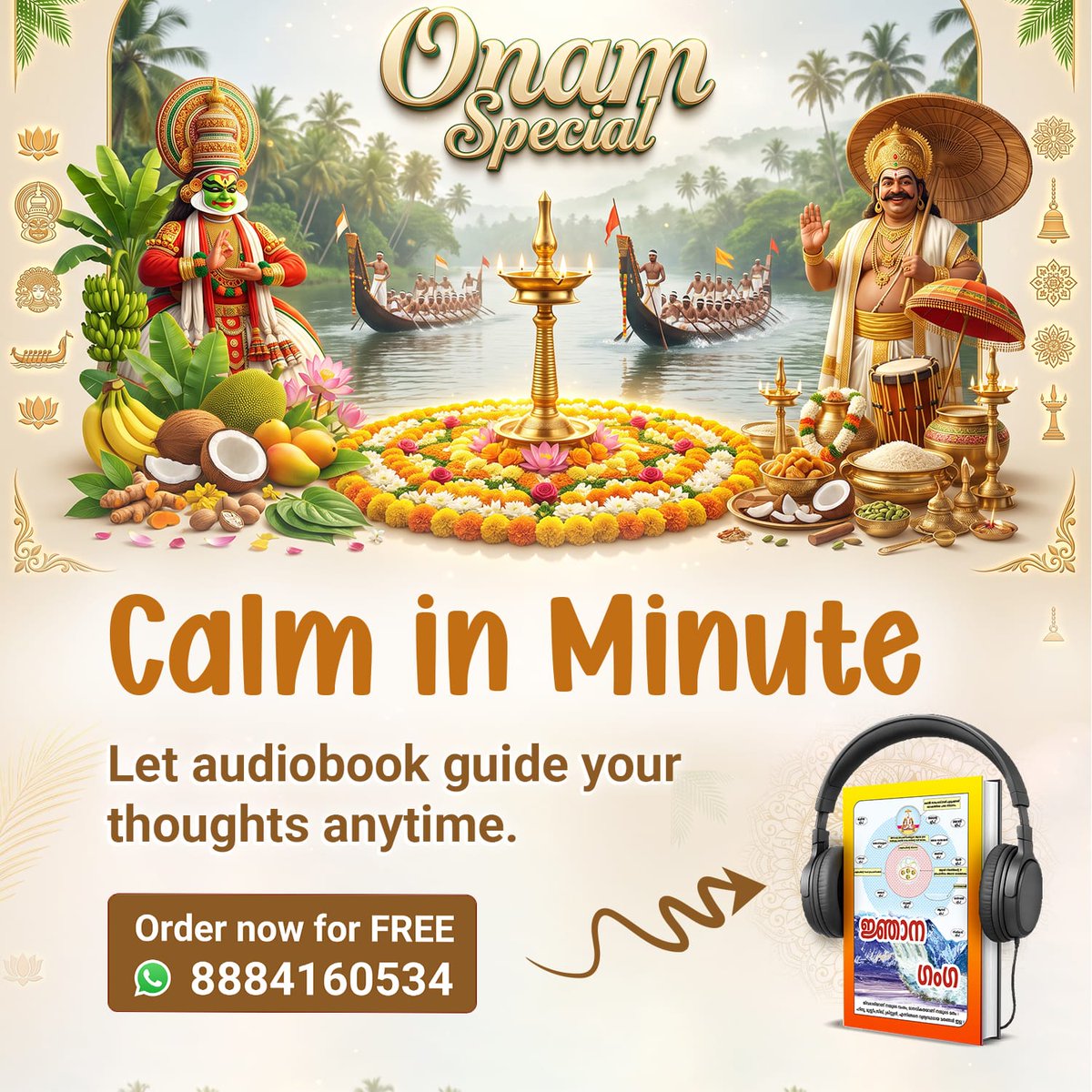 SuratDas11's tweet photo. #OnamSpecial26
We decorate homes for Onam, but wisdom decorates the mind. Sharing Gyan Ganga
Book and Audio Book.
Gift Of Onam https://t.co/sagZ4omYDB