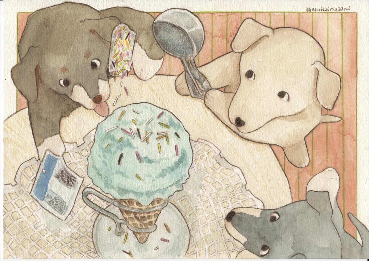 aruiteima20sui's tweet photo. 🐶と🍨
#世界犬の日 #NationalDogDay https://t.co/JC9HJVxHZs