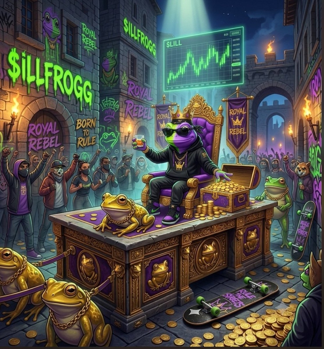 Daniel13458401's tweet photo. 👑 KING OF THE CITY. 🌃🐸

Standing above the lights, watching the whole city glow.
The crown is on, the mission is clear.

$LILLFROGG — WE’RE TAKING OVER. 🚀💚
ca: E8w731SfSSBz636GTbkuJxTSrkp62NntU9UM1LuHpump
@SatoshiDevotee @LilFroggMeme https://t.co/WtdpiH8ZqQ