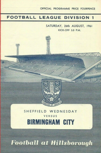 Dunsbyowl's tweet photo. #onthisday in 1961 - a grand day in Sheffield - 1st Saturday match in front of the new North Stand and Wednesday celebrate by topping the 1st Division after a 5-1 demolition of @BCFC in front of 30,595 #SWFC goals Fantham 3, Ellis & Finney #SheffieldDouble #BrilliantDays https://t.co/VK4vpMZ3OC
