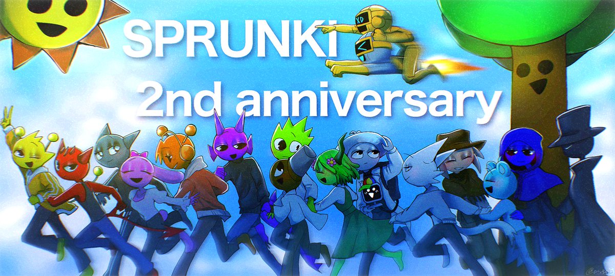 atx5q's tweet photo. Congratulations on SPRUNKI's 2nd anniversary!
 #sprunki #スプランキー https://t.co/uOjk3H3RR3