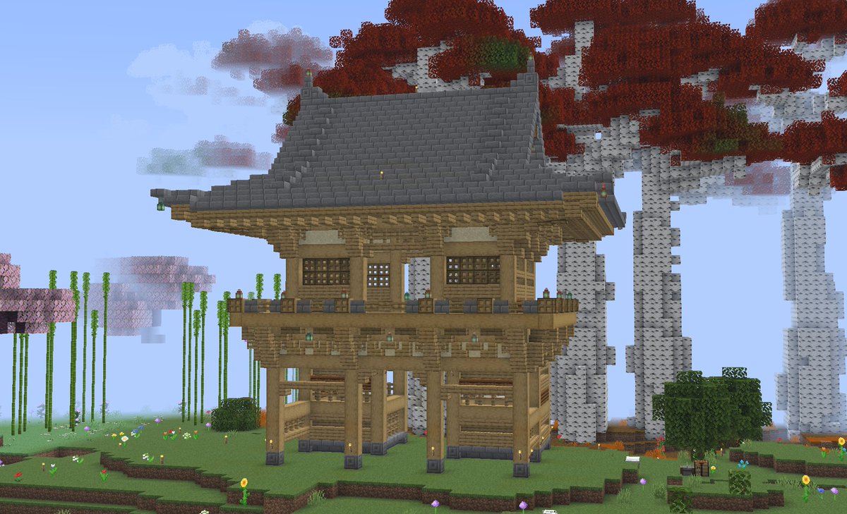 green_tea_every's tweet photo. オークの山門完成
まぁ建築はこれで最後かな
ずっと建築しかしてなかったけど楽しかったね
#全国金策　#マインクラフト https://t.co/jPMuwZpDym