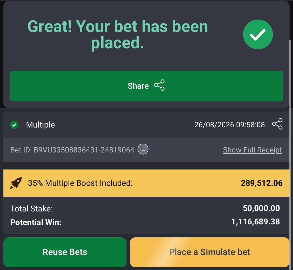 joysucex_'s tweet photo. Boom game on Bet9ja 🙂

5P5CF8N
5P5CFZV

#Bet9jacode https://t.co/0LsA6usqCd