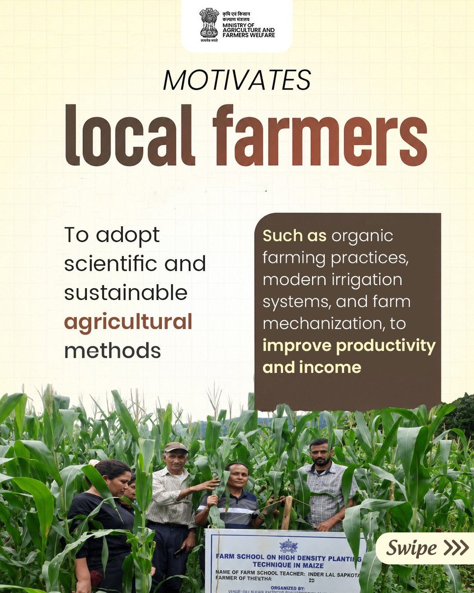 AgriGoI's tweet photo. From Sowing to Success!

Meet Shri Khem Lall Sharma from Pakyong, Sikkim — a farmer who transformed traditional farming into a profitable, climate-resilient model. 

His journey proves that with innovation, dedication and the right support, farming can grow from a livelihood into a thriving success story. 

Let’s celebrate farmers who are transforming Indian agriculture, one field at a time. 

Share your inspiring farming story with us at agrisocial18@gmail.com and inspire fellow farmers!

#FromSowingToSuccess #SuccessStory #FarmerSuccess #IndianAgriculture #ClimateResilientAgriculture #FarmersOfIndia #Pakyong #Sikkim #Kisan #AgriGoI
