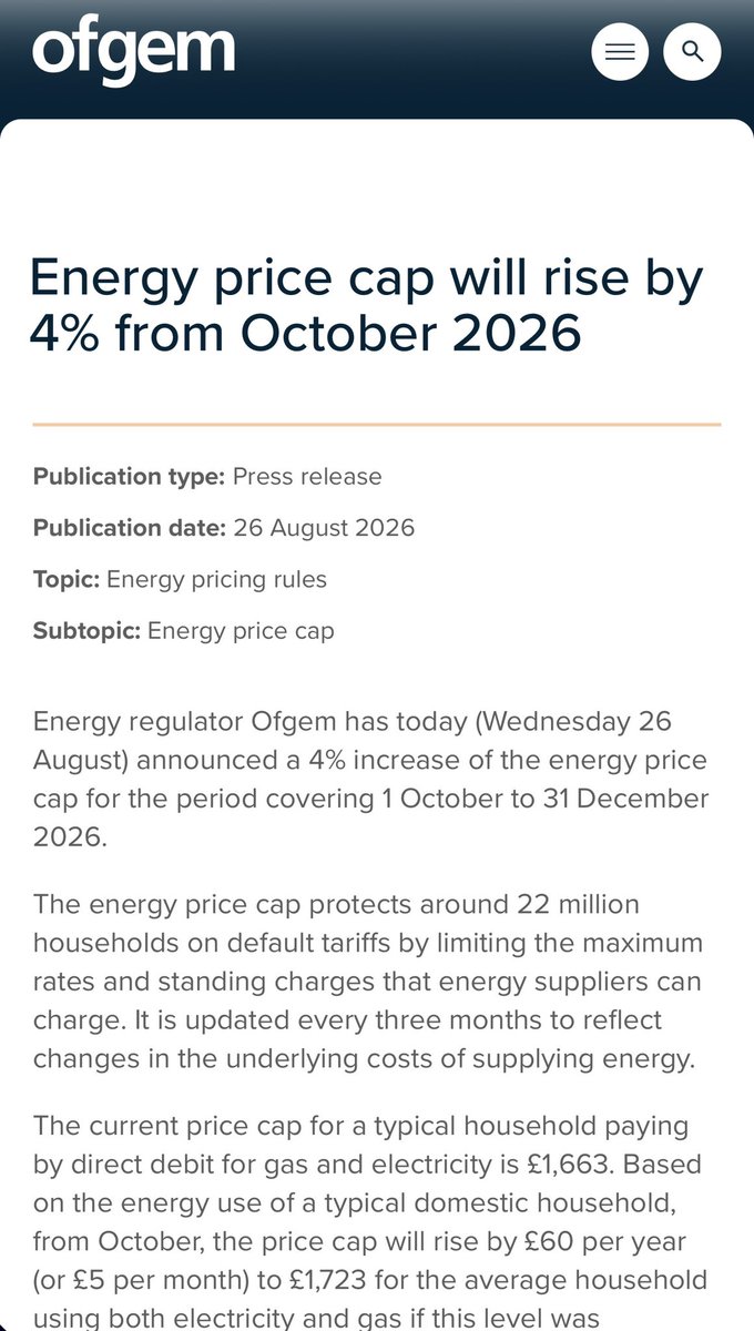 Cold8957's tweet photo. Burnham &amp; Labour proudly announces a £45 (average) cut in energy bills which takes effect on October 1st.
Ofgem announces a £60 (4%) increase on the energy price cap which takes effect October 1st.
Either Burnham &amp; Labour are painfully stupid or, they’re knowingly gaslighting us. https://t.co/plW78jInZi