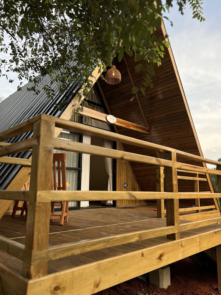 CallMeKulubya's tweet photo. Yesterday I spent the full day in the wild to inspect the A-frames we have built at Ziwa Rhino Sanctuary. We put 4 cabins here and we are the first to do it in Uganda at an international standard. https://t.co/UbQ7Yg3aiR