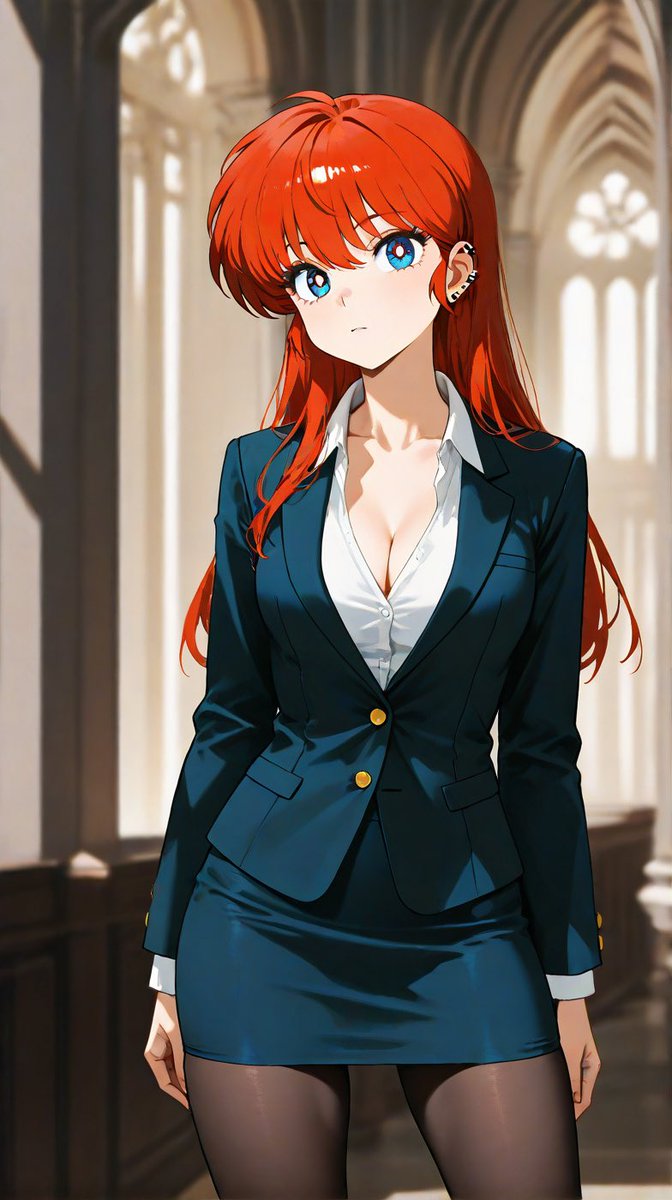 NikkiS199Z's tweet photo. A weird photoshoot for Ranma at a courthouse today. She was confused as to why but you can’t argue with the results. 
#Ranma #AIart #AIgirl #Anime https://t.co/GHs9K4vjBe