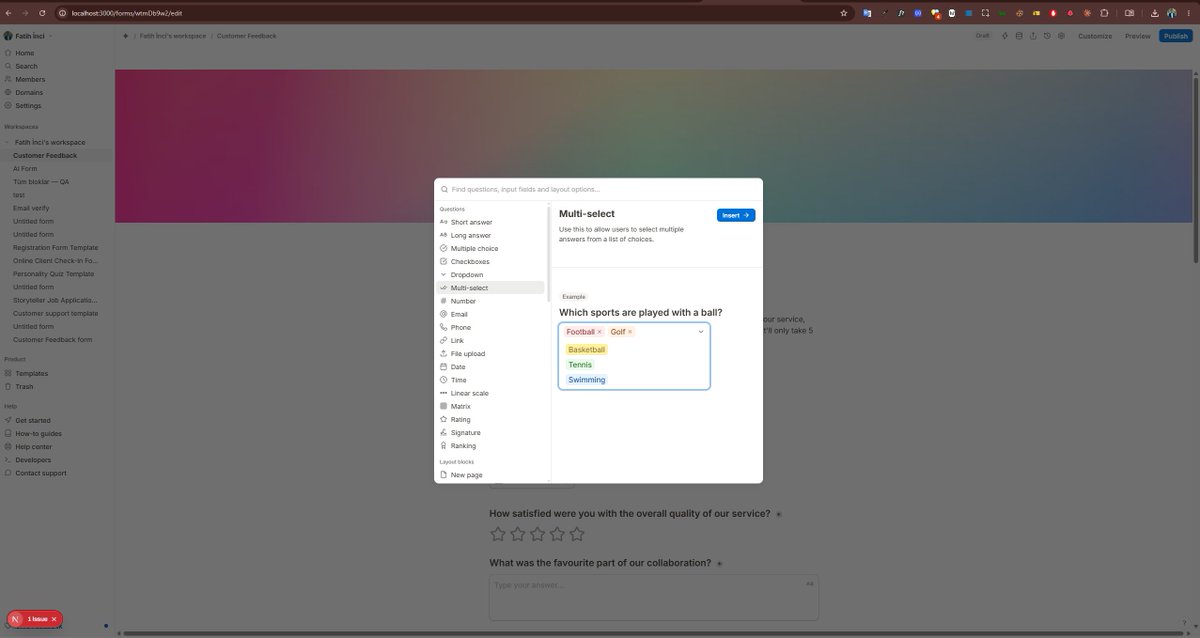 fatih969692's tweet photo. @buildinpublic Spent the last month building a self-hosted alternative to Tally from scratch. Pixel-perfect UX, but with full data ownership and zero SaaS bloat.

Trying to figure out if self-hosting is the ultimate wedge to make users switch. What are you shipping this week? https://t.co/OkaxSN3Fh8