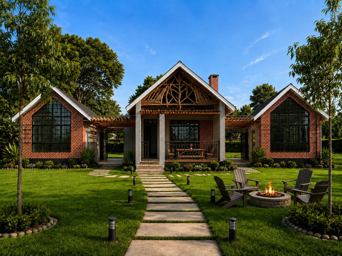 dnahinga's tweet photo. A building complex does not have to be on multiple floors.

This concept has 3 wings: the men can take one wing, the ladies another, while the middle becomes the common heart — lounge, kitchen, pantry and family room.

The spaces between the wings become courtyards, pergolas and gardens for family gatherings and rest.

Instead of stacking a family vertically, you can spread the good life horizontally.

https://t.co/9Gjik0K66O