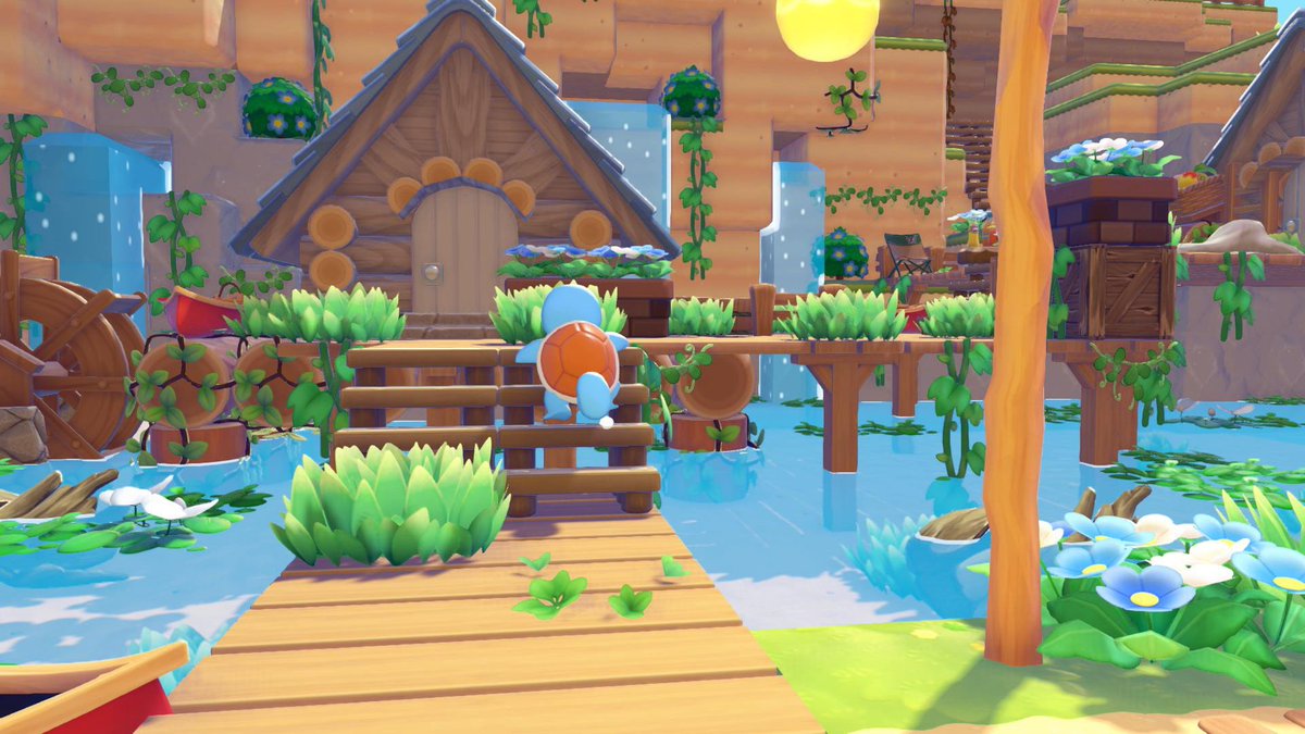 u_na_game's tweet photo. 水ポケモン達のエリア完成〜💧*゜

#pokopia
#PokemonPokopia https://t.co/HkD3QRJn4u