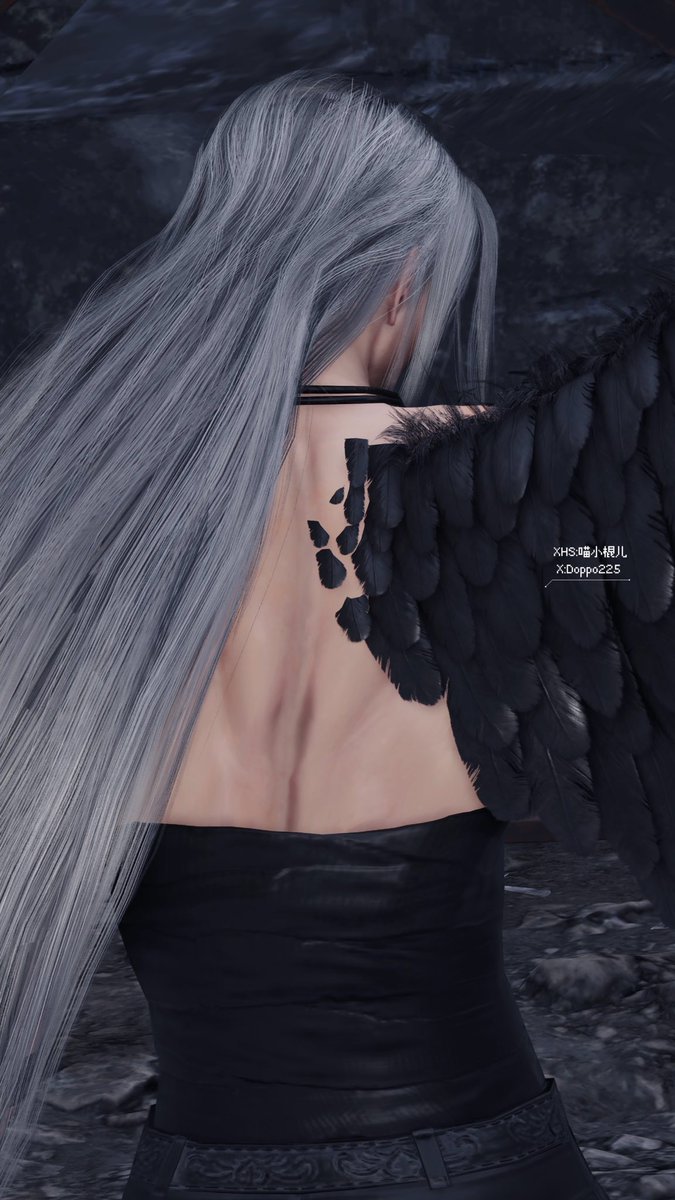 doppo225's tweet photo. #ff7 #セフィクラ #sefikura
#Finalfantasyviirebirth 
#Sephiroth 
cute baby feathers🤭 https://t.co/TYShprurL5