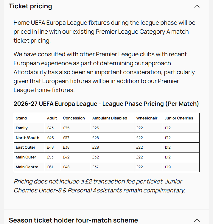 MentoFrancis87's tweet photo. @jlsnoname That's the season ticket price each match. Club shared the prices for matches purchased individually last week https://t.co/b49OoGarhF