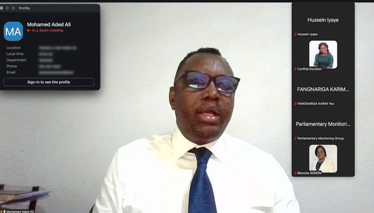 GoleKaab's tweet photo. 26 August 2026 #APMON #Webinar on Parliamentary Ethics, Integrity & Accountability
Mr. Mohamed Aded Ali (@Mohamed_Shirre) Executive Director of the @SONSA_NSA, today delivered a presentation during the African Parliamentary Monitoring Organizations Network @APMONAfrica monthly webinar on “Parliamentary Ethics, Integrity & Accountability Mechanisms in Parliament.”
His presentation particularly highlighted findings from the Civil Society Working Group Oversight Report on the 7th Plenary Session of the House of the People of Somalia’s 11th Federal Parliament, https://t.co/mQvEUOWuzq developed through the @GoleKaab Parliamentary Monitoring Initiative. The session examined parliamentary performance, ethics, accountability, transparency, attendance and the role of civil society in strengthening public oversight of Parliament.
The discussion brought together #CSOs parliamentary monitoring organizations and other stakeholders across Africa, including Members of Parliament who shared important reflections. Participants also discussed Somalia’s parliamentary performance and transparency as reflected in the African Parliamentary Index, noting areas where further progress remains necessary.
Participants particularly appreciated the @GoleKaab Parliamentary Monitoring Initiative role and its contribution to systematic parliamentary monitoring and direct observation evidence-based report that can strengthen transparency, accountability and citizen engagement in Somalia’s parliamentary processes.
@AfrikParliament @Golaha_shac_JFS @AqalkaSare @apnigafrica @EA_Bunge @eacsof @EU_in_Somalia
#SONSA #GoleKaab #APMON #CSOs #ParliamentaryMonitoring #Accountability #Transparency #Somalia #CivilSociety